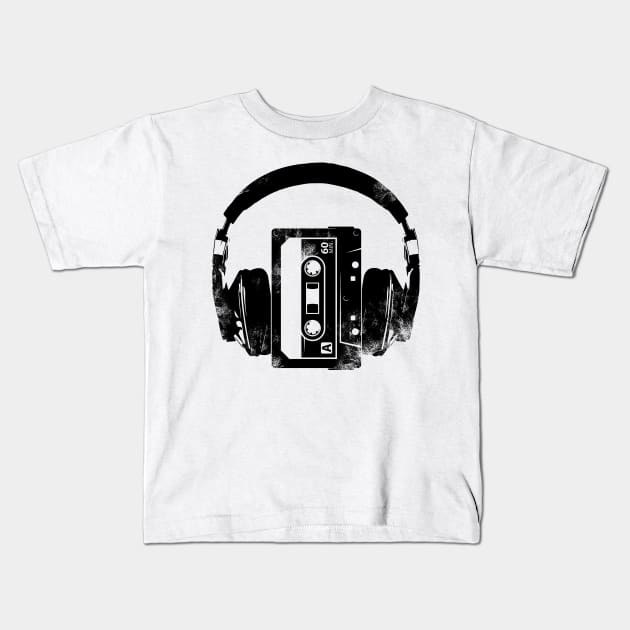 Music retro style Kids T-Shirt by clingcling